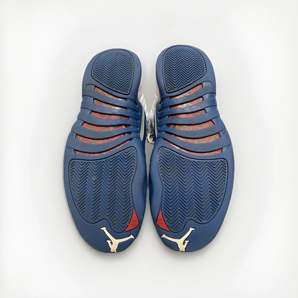 Air Jordan‎ 12 Retro French Blue White Leather Sneakers 130690-113 Mens 11